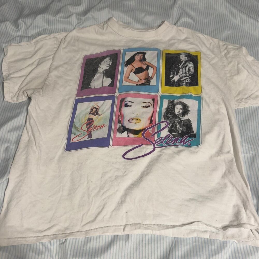 Selena Graphic T-Shirt Size 1X White Cotton #selenagomez #music